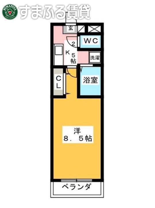 A・CITY宇頭(1K/4階)の間取り写真