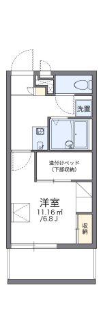 レオパレスラフレシール(1K/1階)の間取り写真