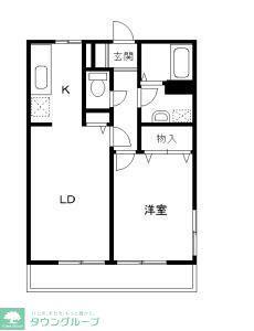 オレンジガーデン(1LDK/1階)の間取り写真