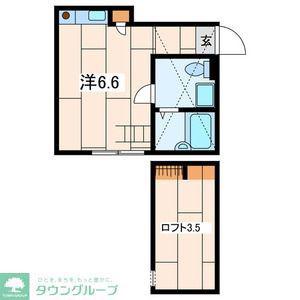 レジェンド壱番館(ワンルーム/2階)の間取り写真