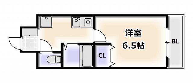SWISS難波南(1K/3階)の間取り写真