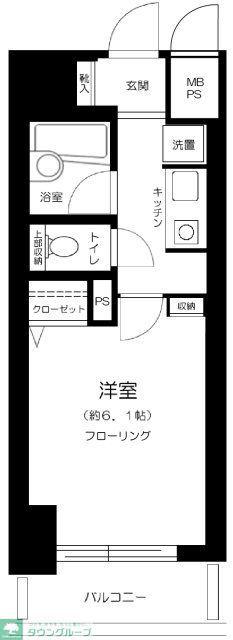 日神パレステージ三軒茶屋II(1K/5階)の間取り写真
