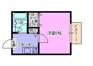 プラムクリーク 202(1K/2階)の間取り写真