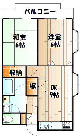 モリコーポ(2DK/5階)の間取り写真