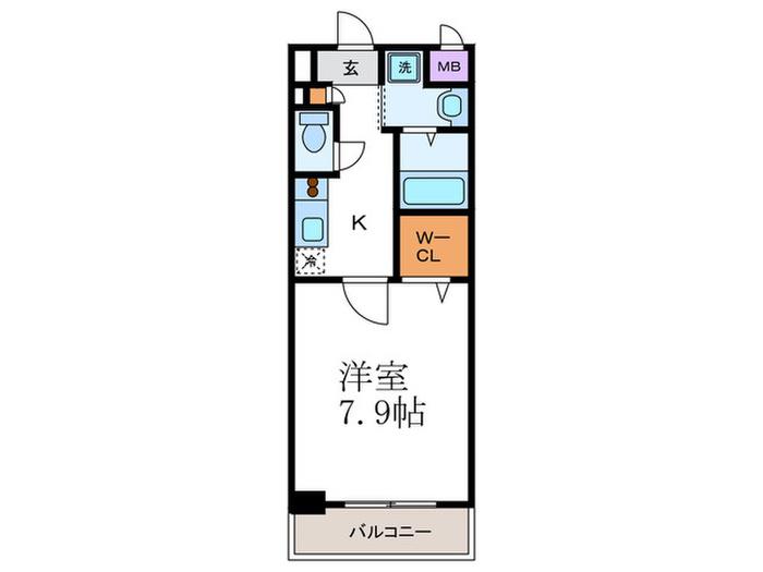 アゼリア五条御前(1K/5階)の間取り写真