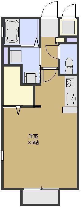 エーデルハイムC棟(1K/1階)の間取り写真
