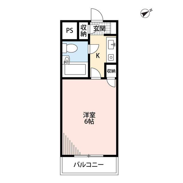 メゾン綱島高田町(1K/3階)の間取り写真