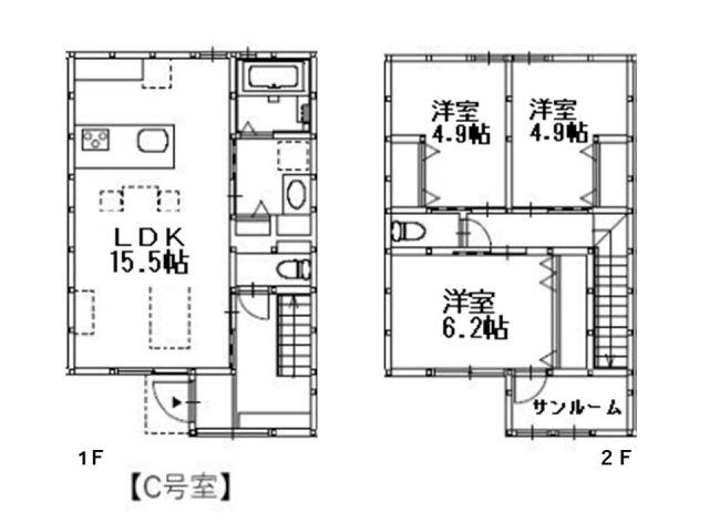グランメゾンクレスト多治米V(3LDK/1階)の間取り写真