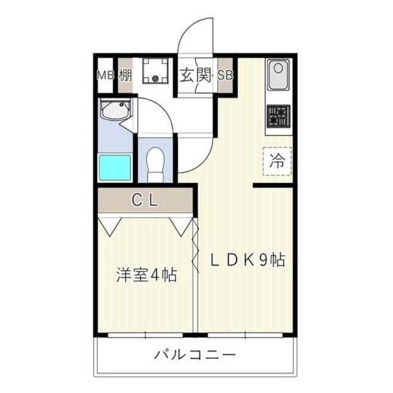 ウィンベルデュエット大宮第13(1DK/4階)の間取り写真