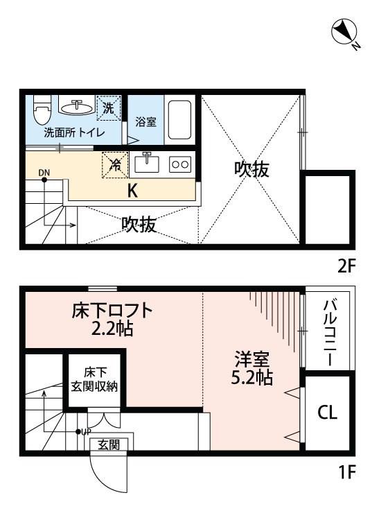 ベーネ明治(1K/1階)の間取り写真