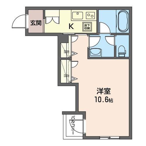 シャーメゾン立教西(1K/1階)の間取り写真