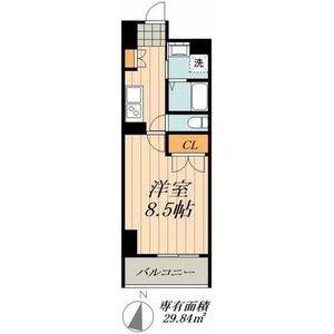 STUDIO KANAREBASHI(1K/5階)の間取り写真