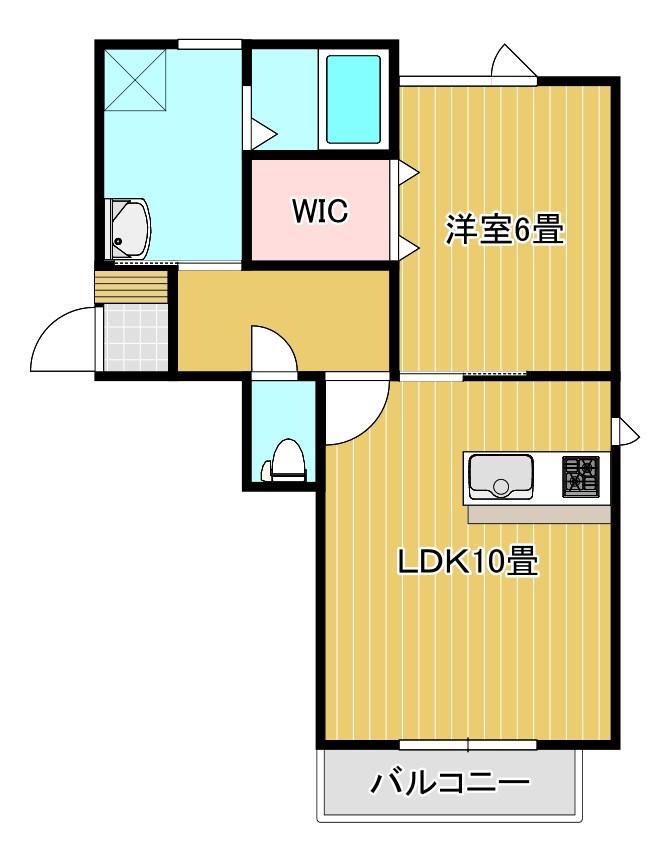 KMII(1LDK/2階)の間取り写真