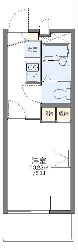 レオパレス三都(1K/1階)の間取り写真