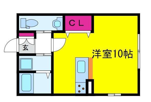 ベルテ天神尾(ワンルーム/1階)の間取り写真