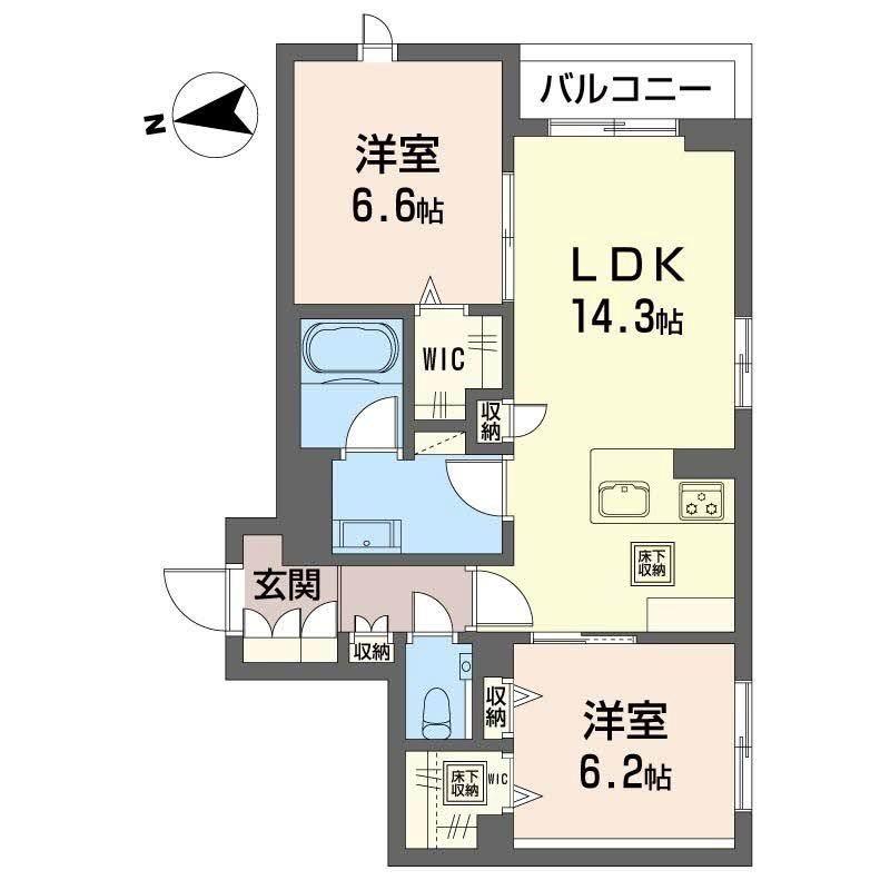 FORENA(2LDK/1階)の間取り写真