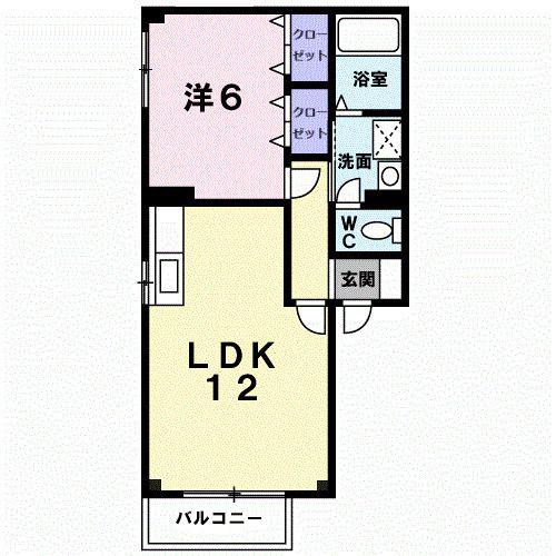 ラフィーネ510(1LDK/1階)の間取り写真