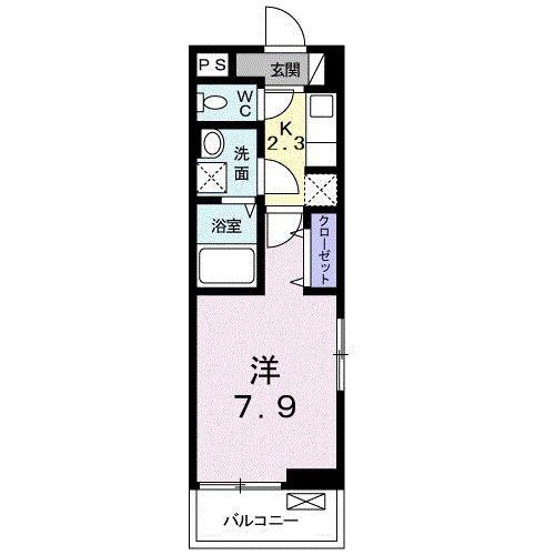 ソリヤ エスティII(1K/1階)の間取り写真
