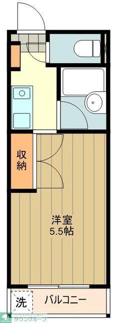 新栄ハイツ(1K/3階)の間取り写真