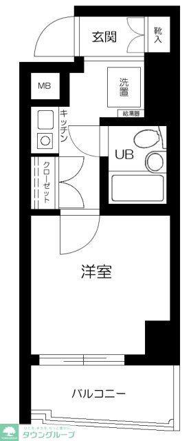 ドルチェ新宿(1K/1階)の間取り写真