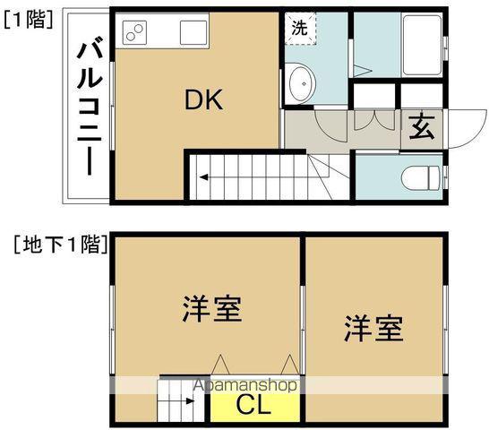 WINS HOME・月見(2DK/1階)の間取り写真
