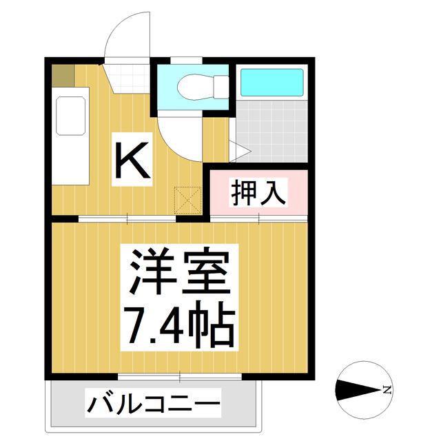 ベルメゾンT・K(1K/1階)の間取り写真