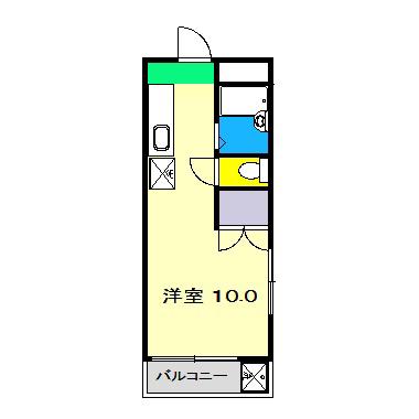 クレイン(ワンルーム/2階)の間取り写真