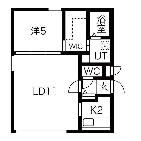 ART PARK I(1LDK/1階)の間取り写真