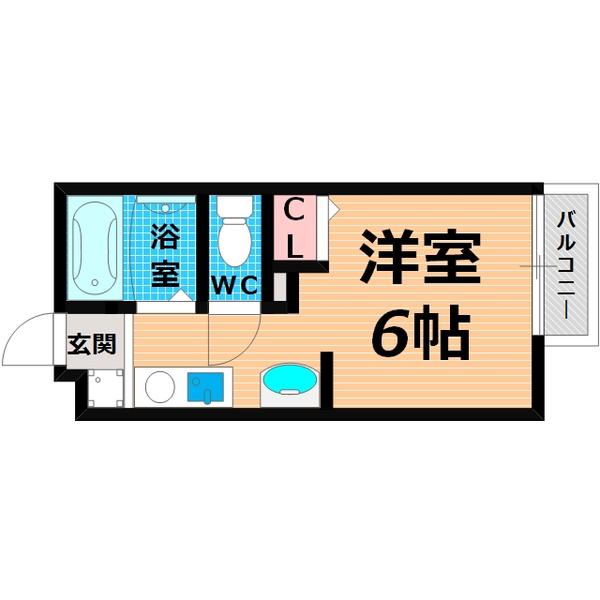 アーバンライフ(1K/1階)の間取り写真