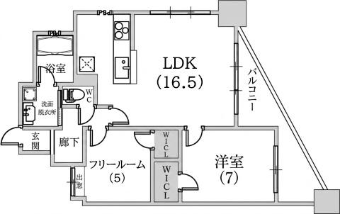 アーバンヴィレッジ神戸中山手通(1SLDK/10階)の間取り写真