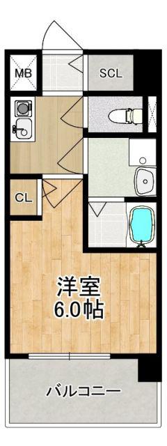 MODERN PALAZZO東本町(1K/10階)の間取り写真