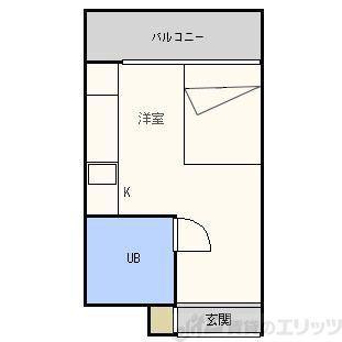 十信前ミールズ(ワンルーム/6階)の間取り写真