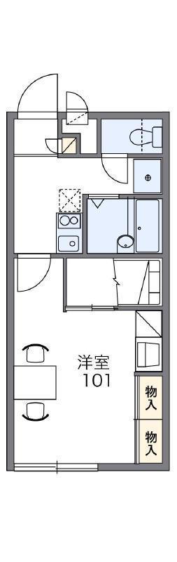 レオパレスエストレリータ(1K/1階)の間取り写真