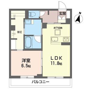 ディーゼー(1LDK/1階)の間取り写真