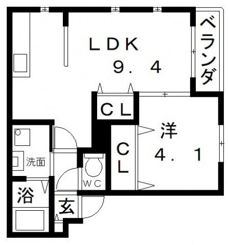 TS TERRACE HIGASHISUMIYOSHIティーズテラ(1LDK/3階)の間取り写真