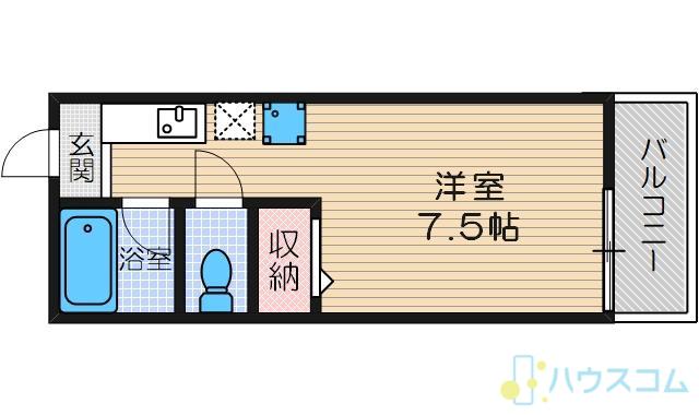 ワイズ弐番館(1K/2階)の間取り写真