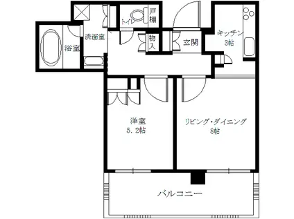 ザ・香里園レジデンス(1LDK/6階)の間取り写真