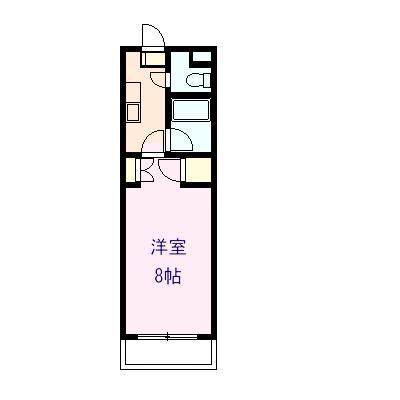 コーポソイビーンW(1K/2階)の間取り写真