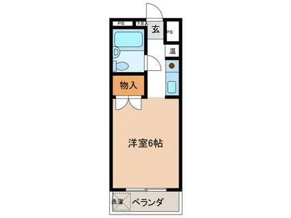 NOA松野(ワンルーム/4階)の間取り写真