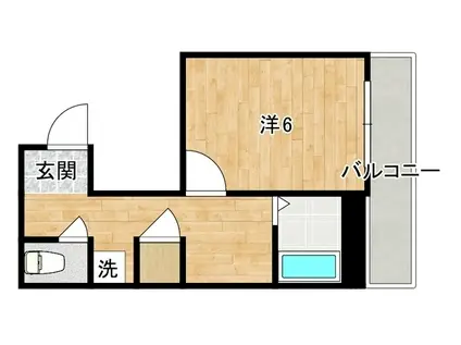 日吉ハウス(1K/2階)の間取り写真
