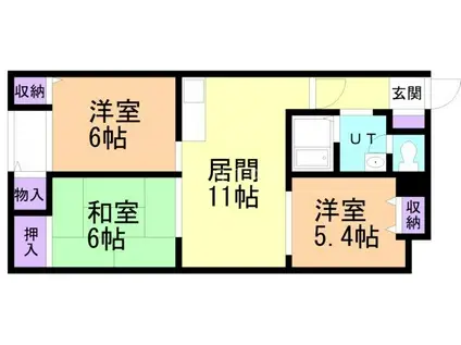 メイユールモアナ(3LDK/2階)の間取り写真