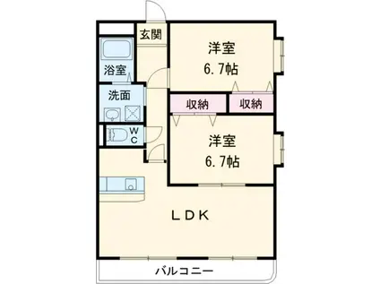 柿本丸太マンション(2LDK/4階)の間取り写真