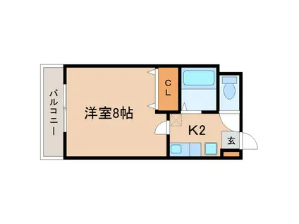 MORE草津(1K/3階)の間取り写真
