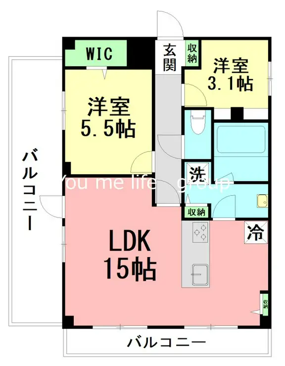 シーサイドビラ鵠沼 5階階 間取り