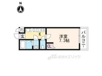 ランフォート円町(1K/1階)の間取り写真