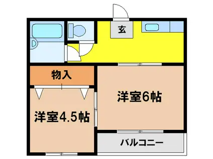野田マンション(2K/1階)の間取り写真