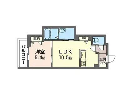 シャーメゾン鎌倉大町(1LDK/2階)の間取り写真