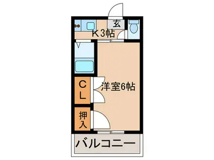 鈴木ハイツ(1K/1階)の間取り写真
