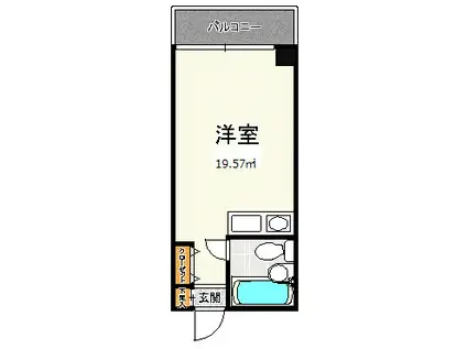 ネオキャステール赤坂(ワンルーム/5階)の間取り写真