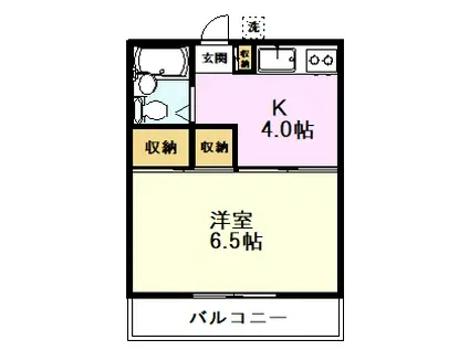 コーポエイト(1K/1階)の間取り写真